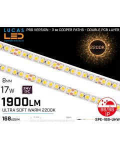 outdoor-led-strip-warm-white-ultra-high-bright-168-led-m-24v-17w-3000k-ip66-68-2200lm-10mm-3oz-cooper-paths-pro-version-waterproof